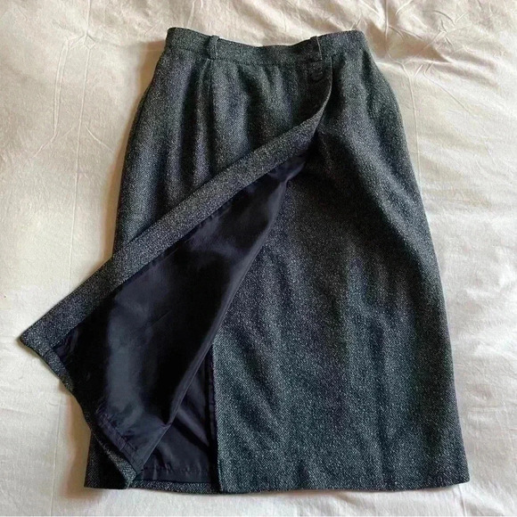 Vintage Wool Blend Norton McNaughton Skirt - 10 Petite - Picture 5 of 9